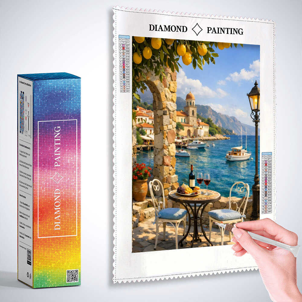 Diamond Painting - Zitronen im Sommer, Mediterran