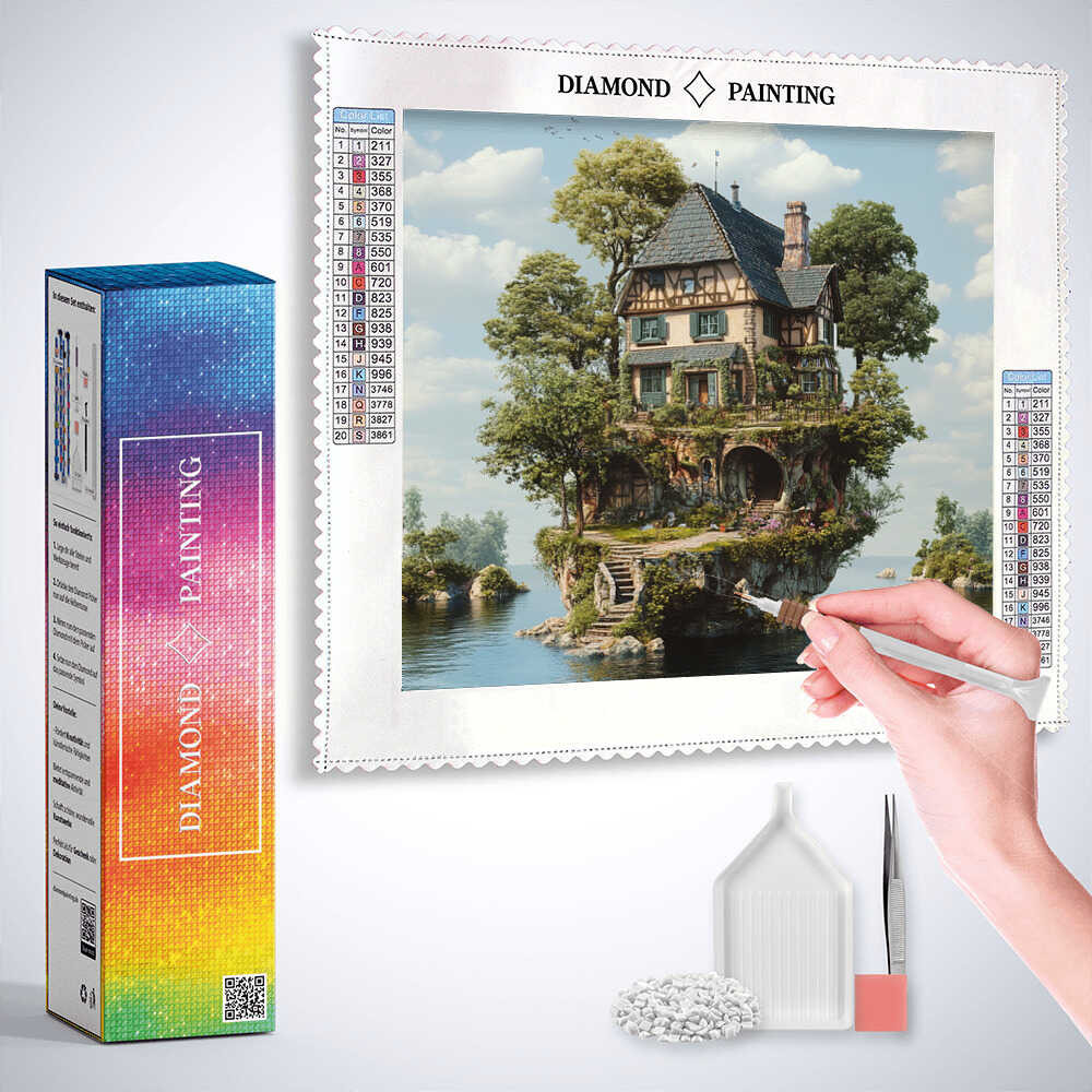 Diamond Painting - Insel der Träume, Haus