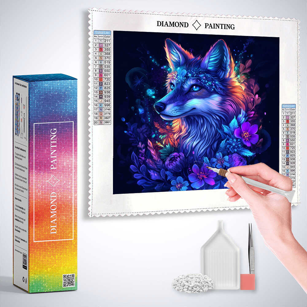 Diamond Painting - Mystischer Wächter der Nacht, Fuchs