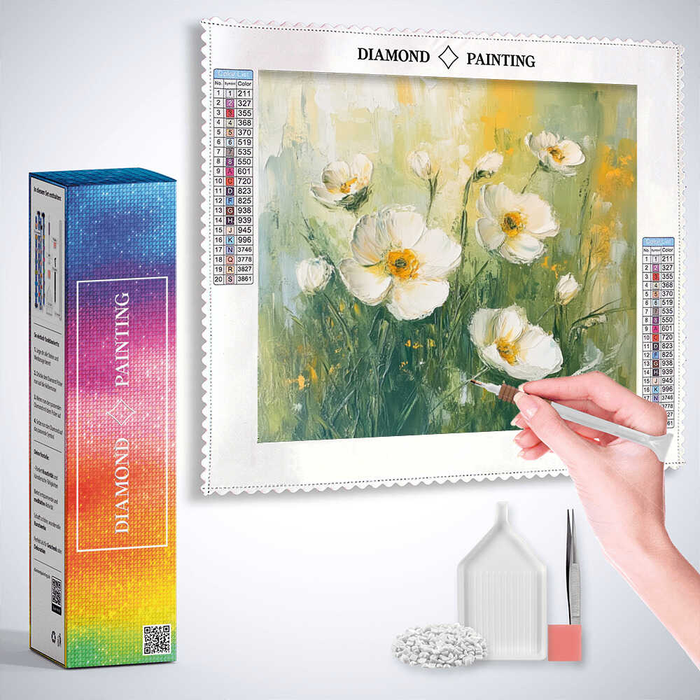 Diamond Painting - Blütenpoesie im Sonnenlicht