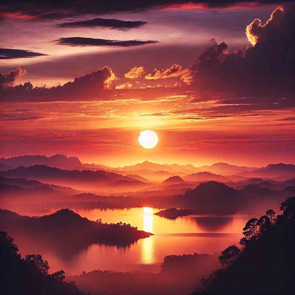 Diamond Painting - Abendglut am Horizont
