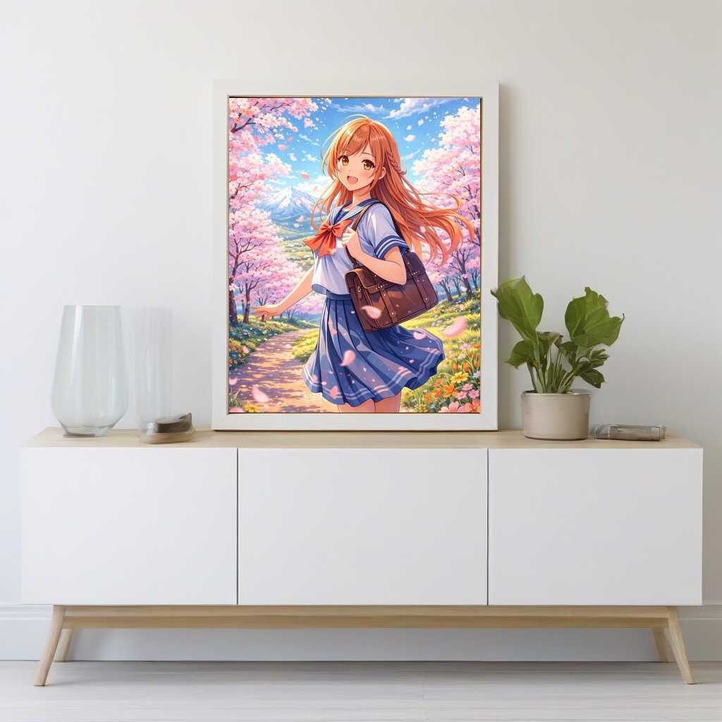 Diamond Painting - Frühlingserwachen im Kirschblütenzauber