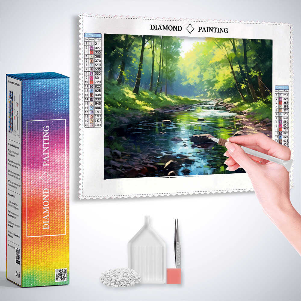 Diamond Painting - Waldflüstern im Morgenlicht