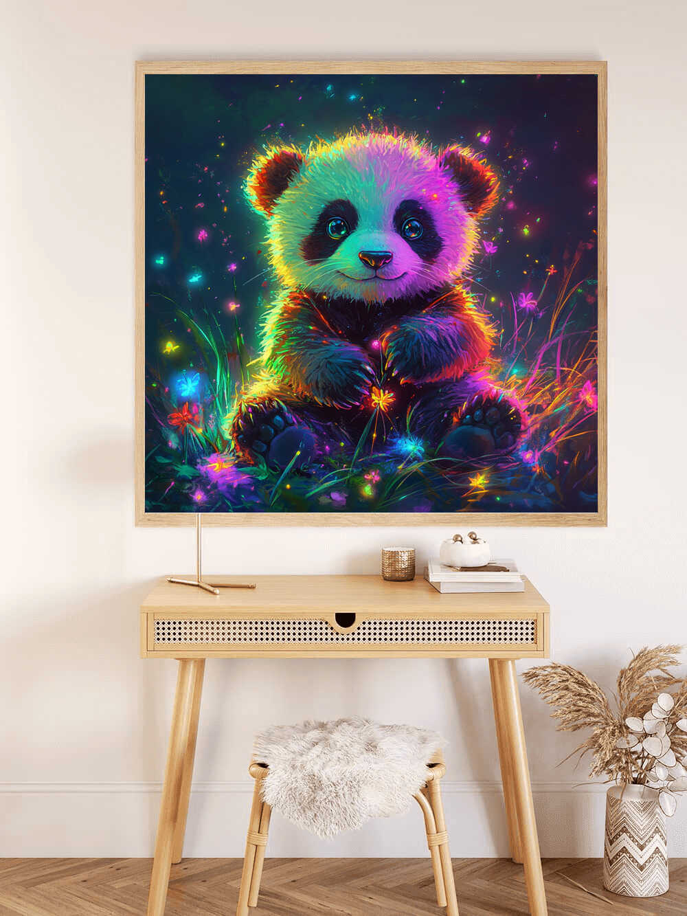 Diamond Painting - Magische Lichterwelt, Panda