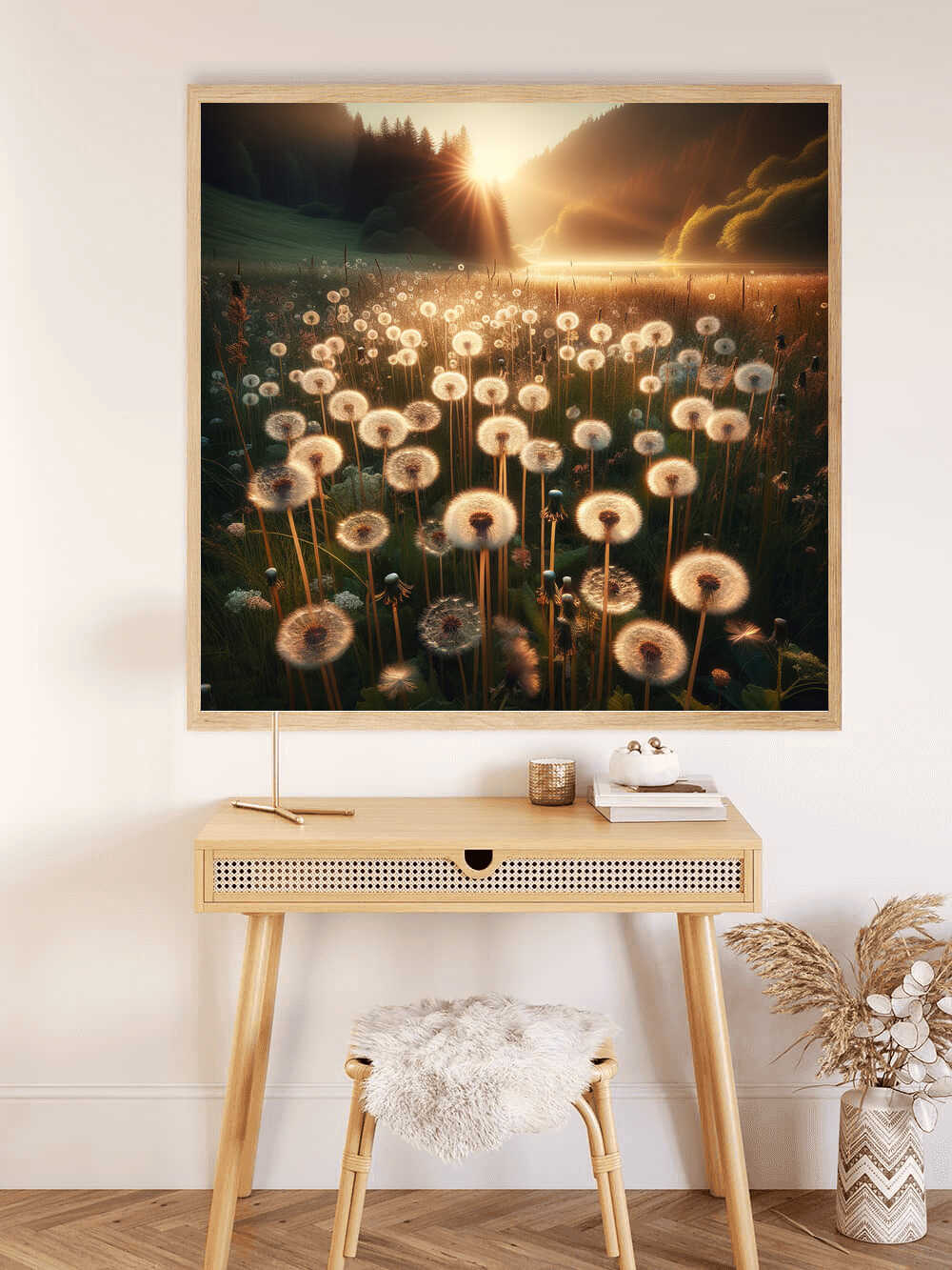Diamond Painting - Morgenlicht über dem Pusteblumenmeer