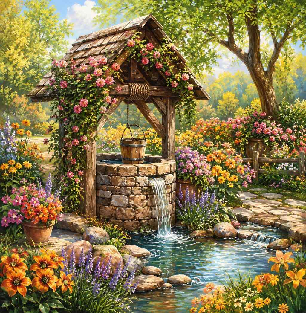 Diamond Painting - Der Zauberhafte Brunnen