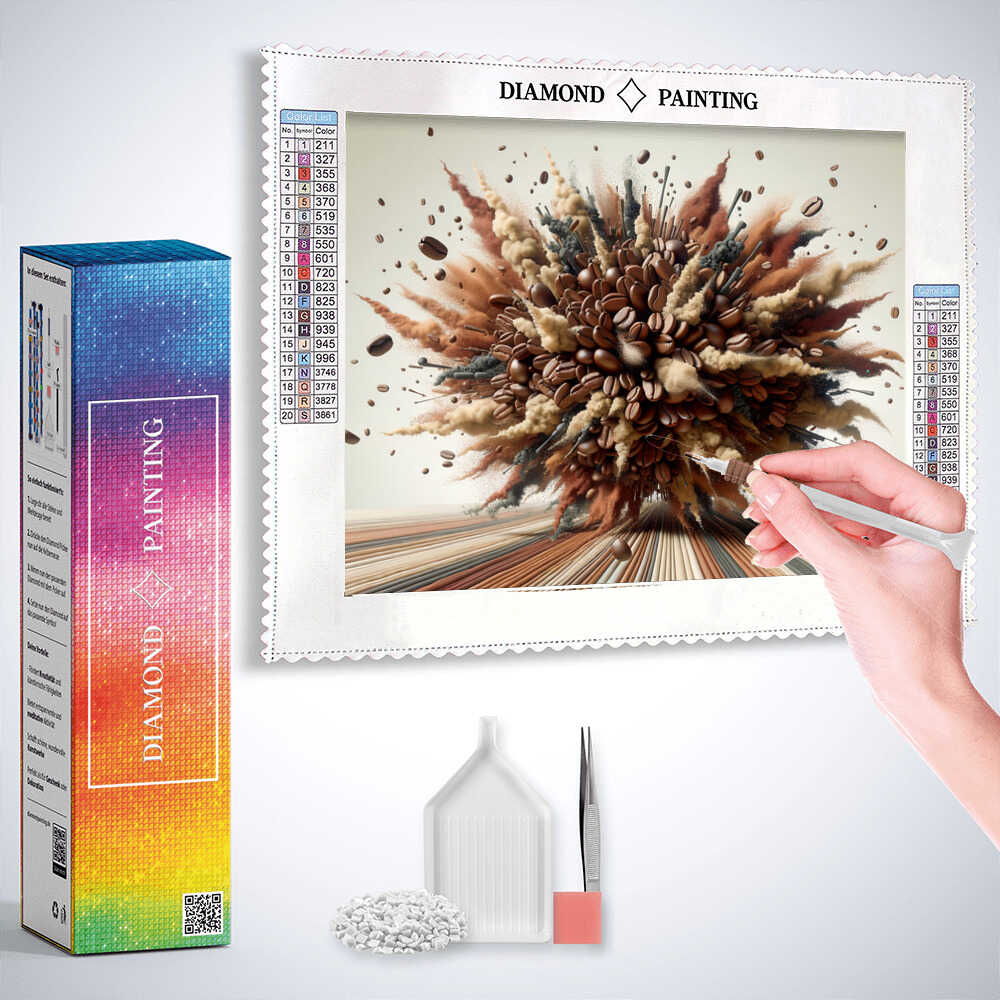 Diamond Painting - Kaffeekosmos, Erwachen der Sinne