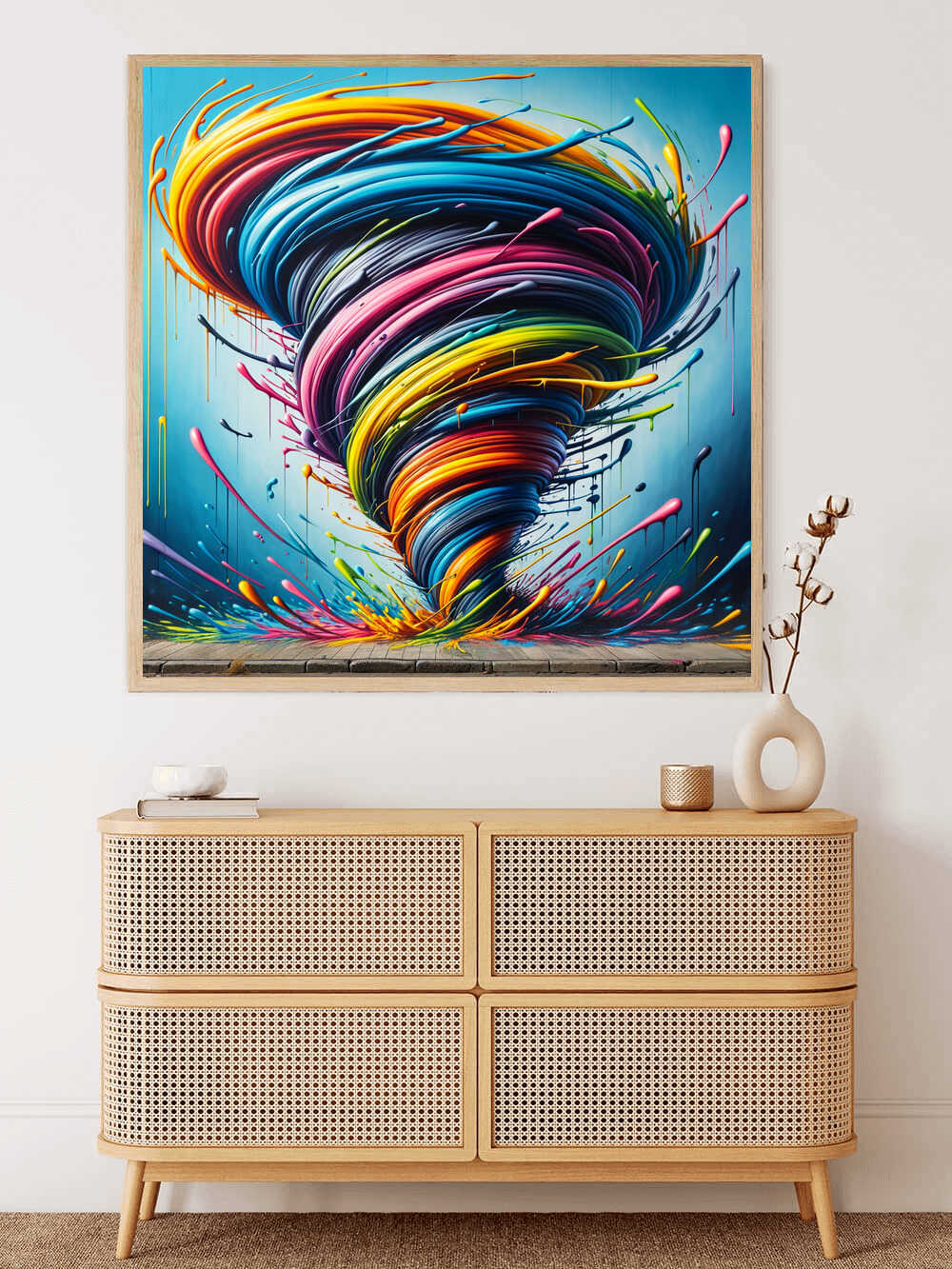 Diamond Painting - Farbenwirbel der Leidenschaft Banksystil