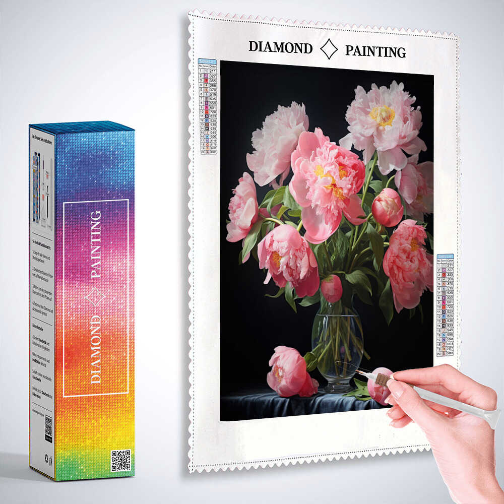 Diamond Painting - Blütenzauber in Mitternacht