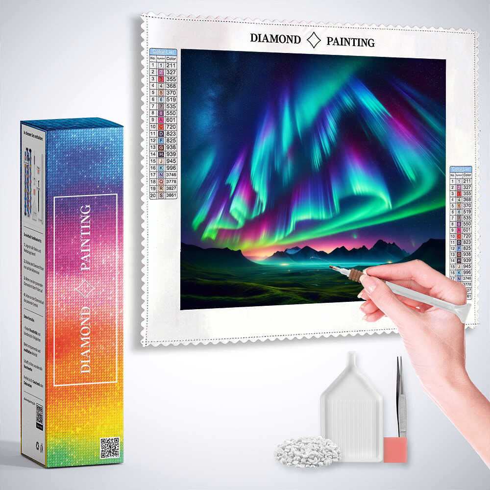 Diamond Painting - Nordlichter Traumlandschaft