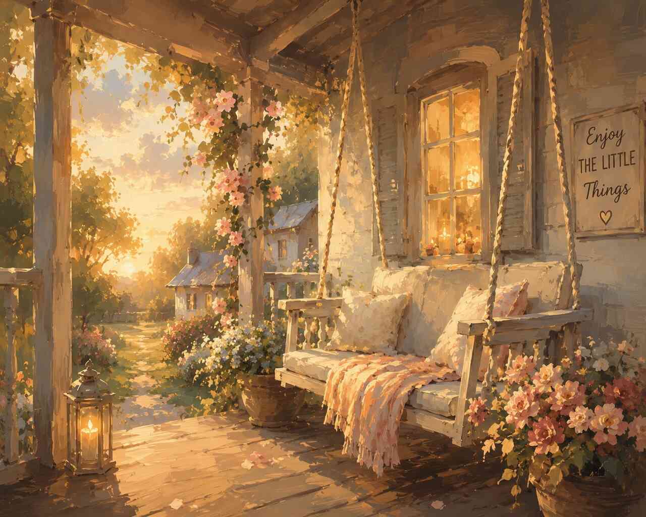 Diamond Painting - Sonnenzauber am Verandaabend
