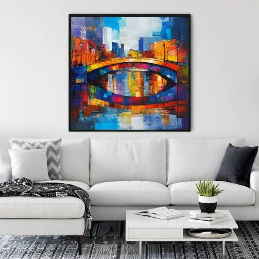 Diamond Painting - Brücke der Farbenpracht