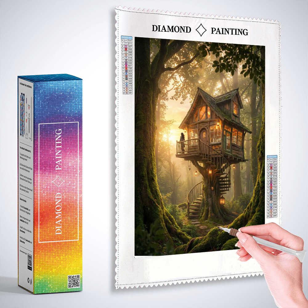 Diamond Painting - Das verwunschene Baumhaus