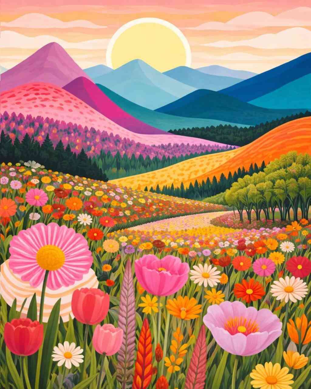 Diamond Painting - Farben des Morgens