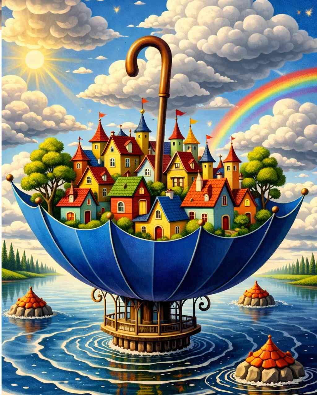 Diamond Painting - Das schwebende Wunderland