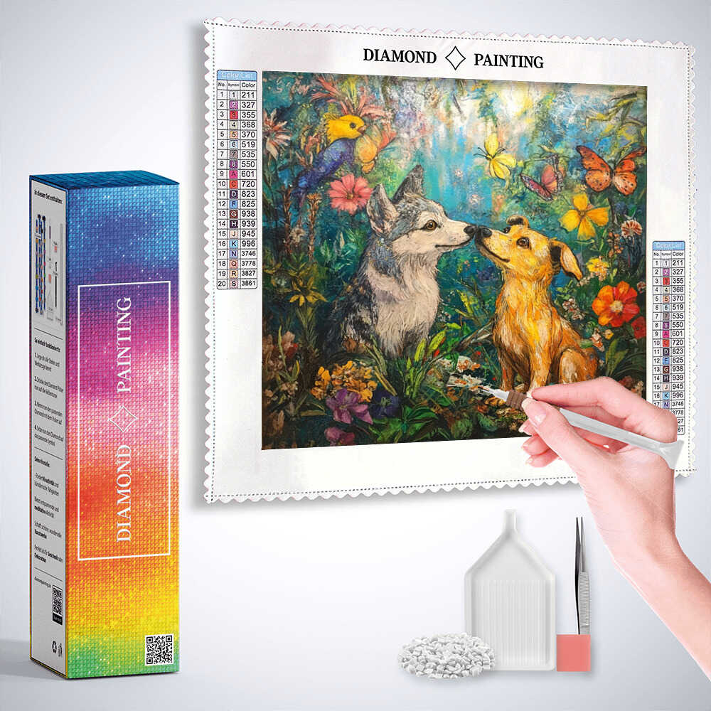 Diamond Painting - Magischer Moment im Blütengarten