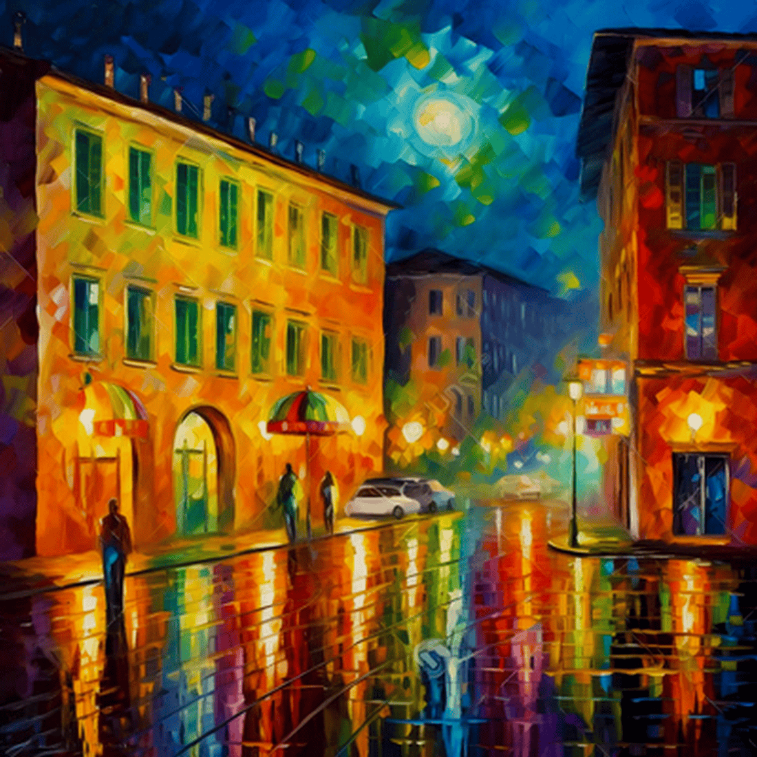 AB Diamond Painting - Italien bei Nacht