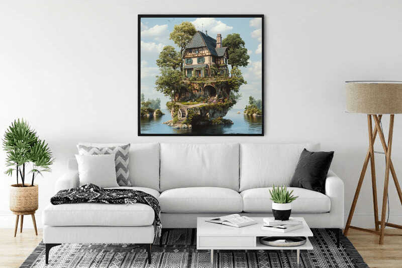 Diamond Painting - Insel der Träume, Haus