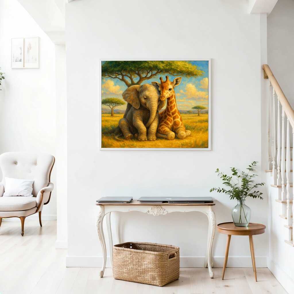Diamond Painting - Freunde unter der Savannensonne