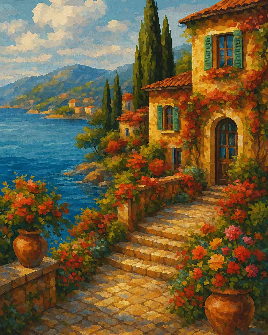 Diamond Painting - Sommerträume am Mittelmeer