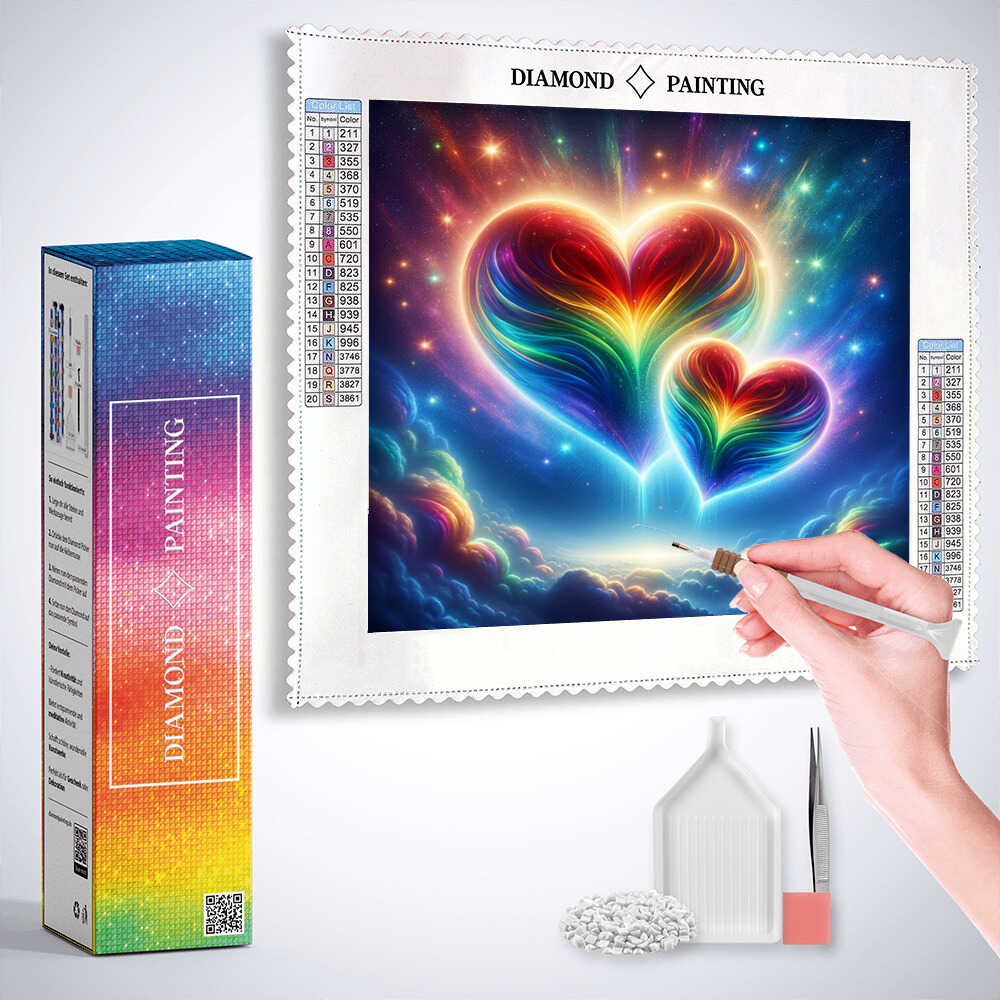 Diamond Painting - Kosmische Herzensmelodie