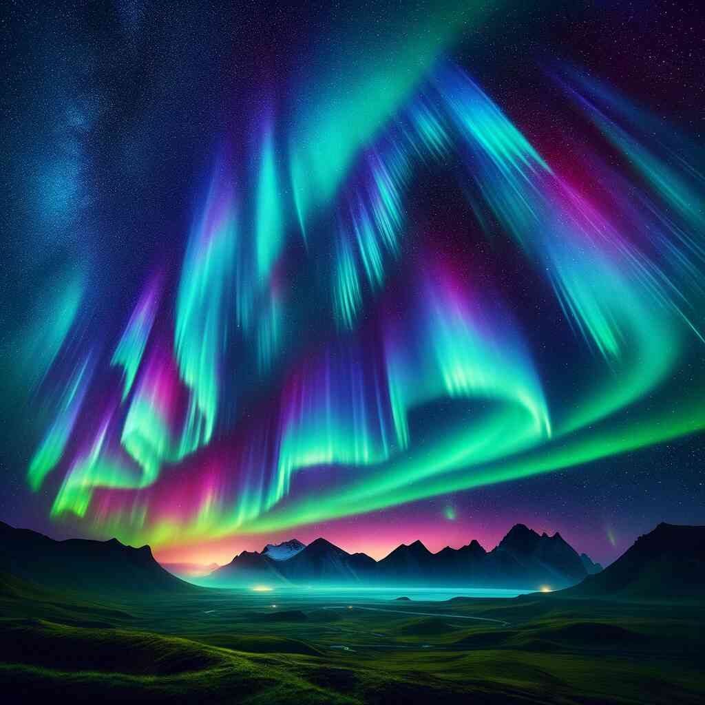 Diamond Painting - Nordlichter Traumlandschaft
