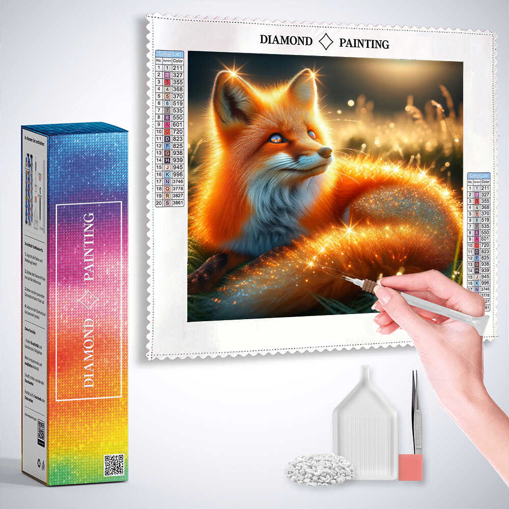 Diamond Painting - Funkelnde Träume vom Fuchs
