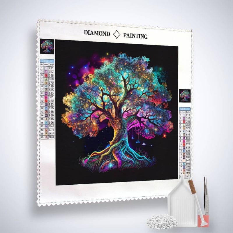 Diamond Painting - Lebensbaum, Bunt