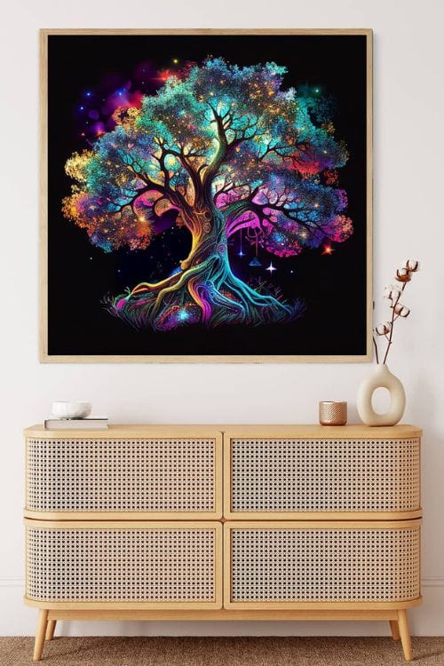 Diamond Painting - Lebensbaum, Bunt