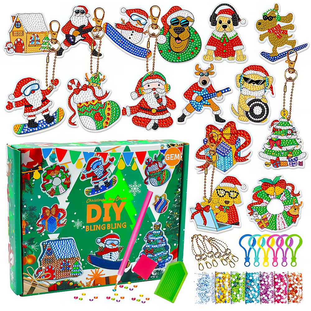 Diamond Painting Schlüsselanhänger - Weihnachten