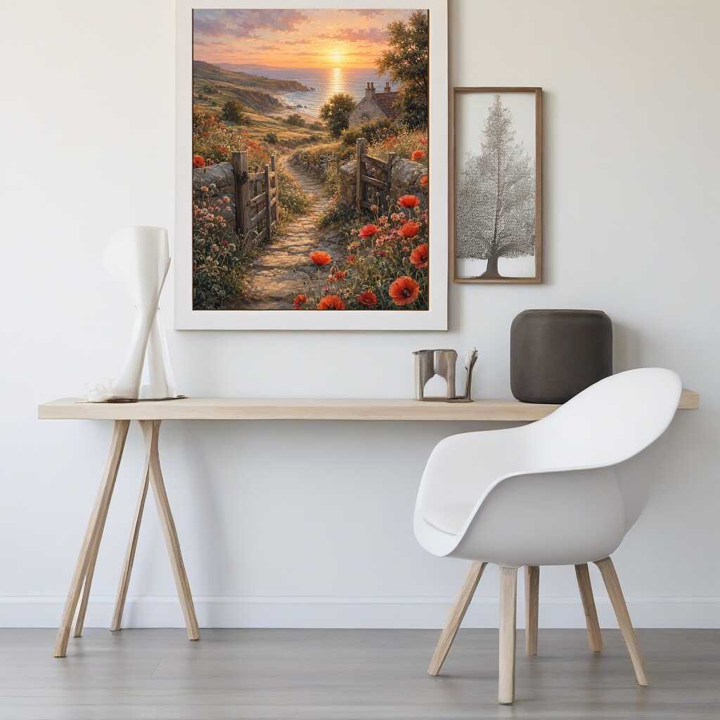 Diamond Painting - Pfad zum goldenen Horizont