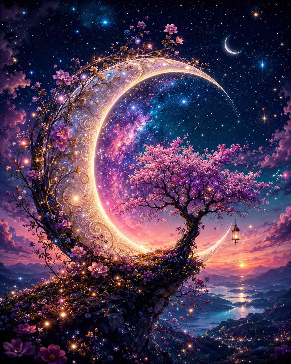 Diamond Painting - Traumhafte Nachtpoesie