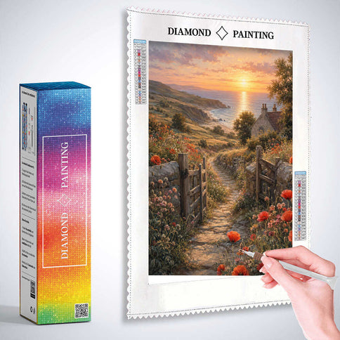 Diamond Painting - Pfad zum goldenen Horizont