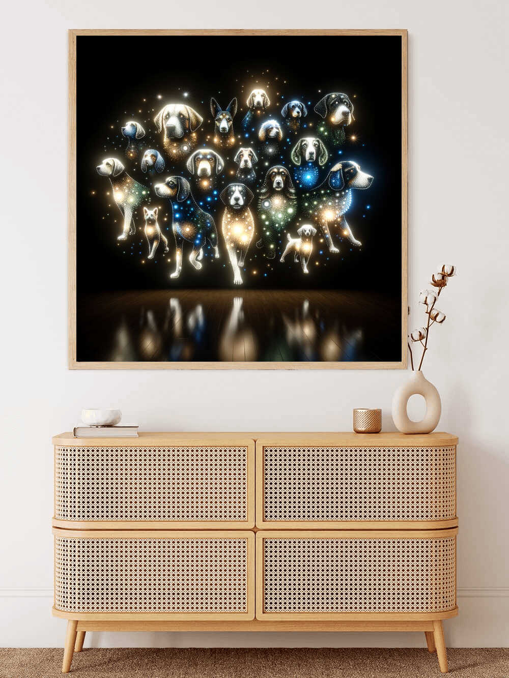Diamond Painting - Sternenhunde: Eine himmlische Symphonie