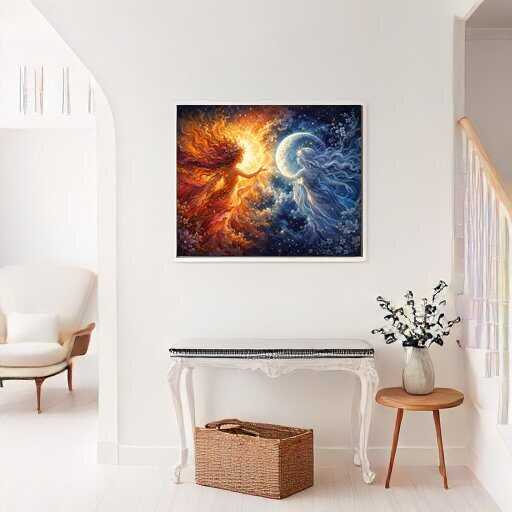 Diamond Painting - Sonnenkuss und Mondglanz
