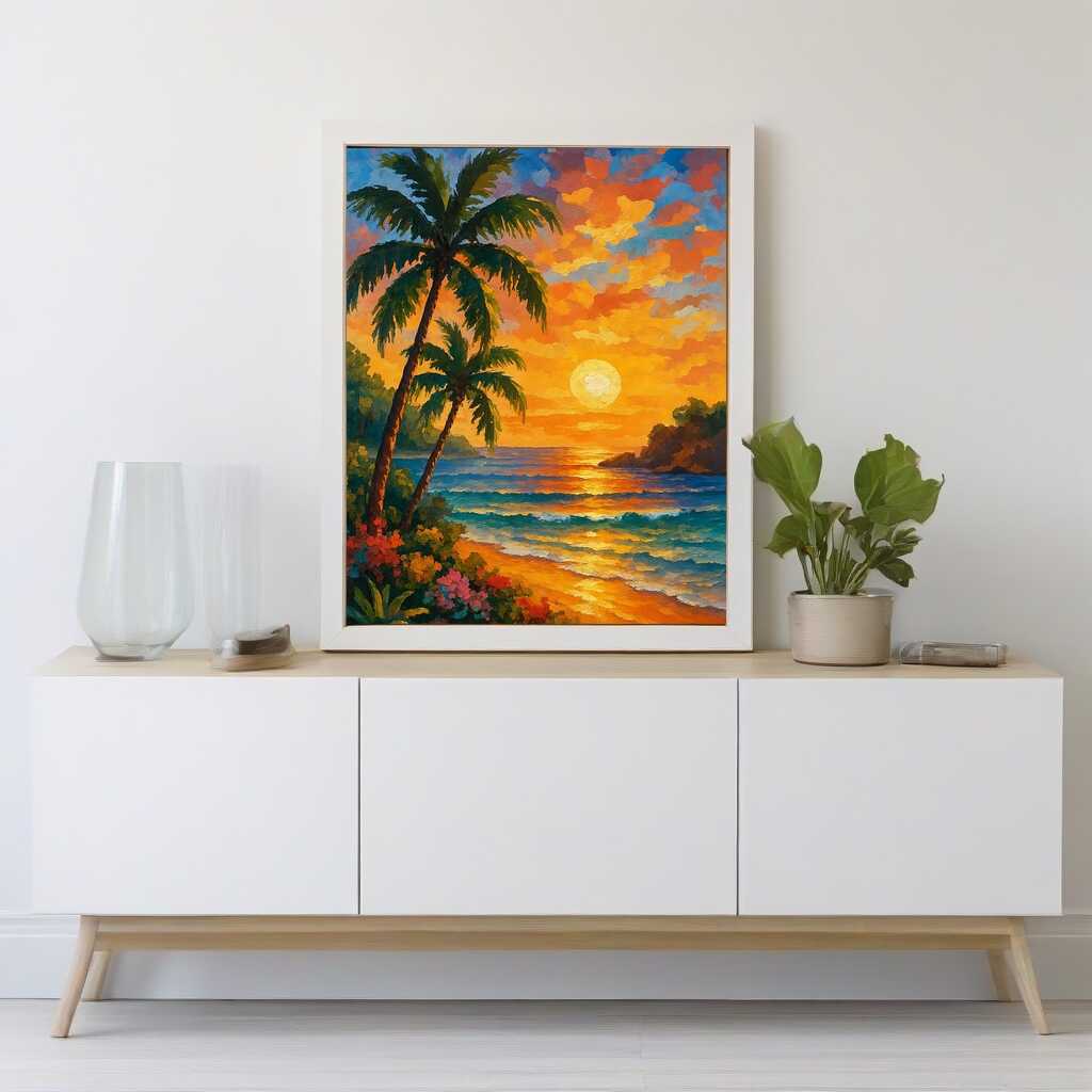 Diamond Painting - Farben des goldenen Abends am Meer