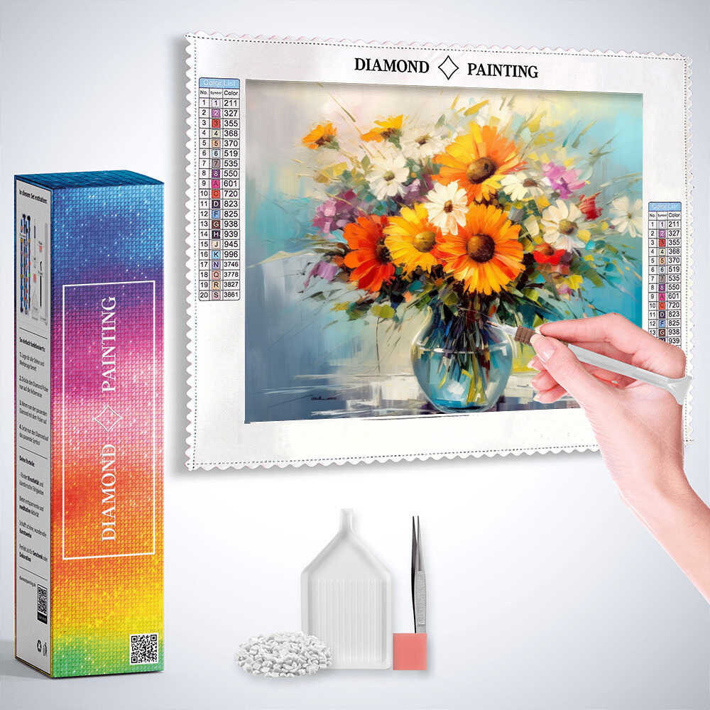Diamond Painting - Farbenfreude im Glas