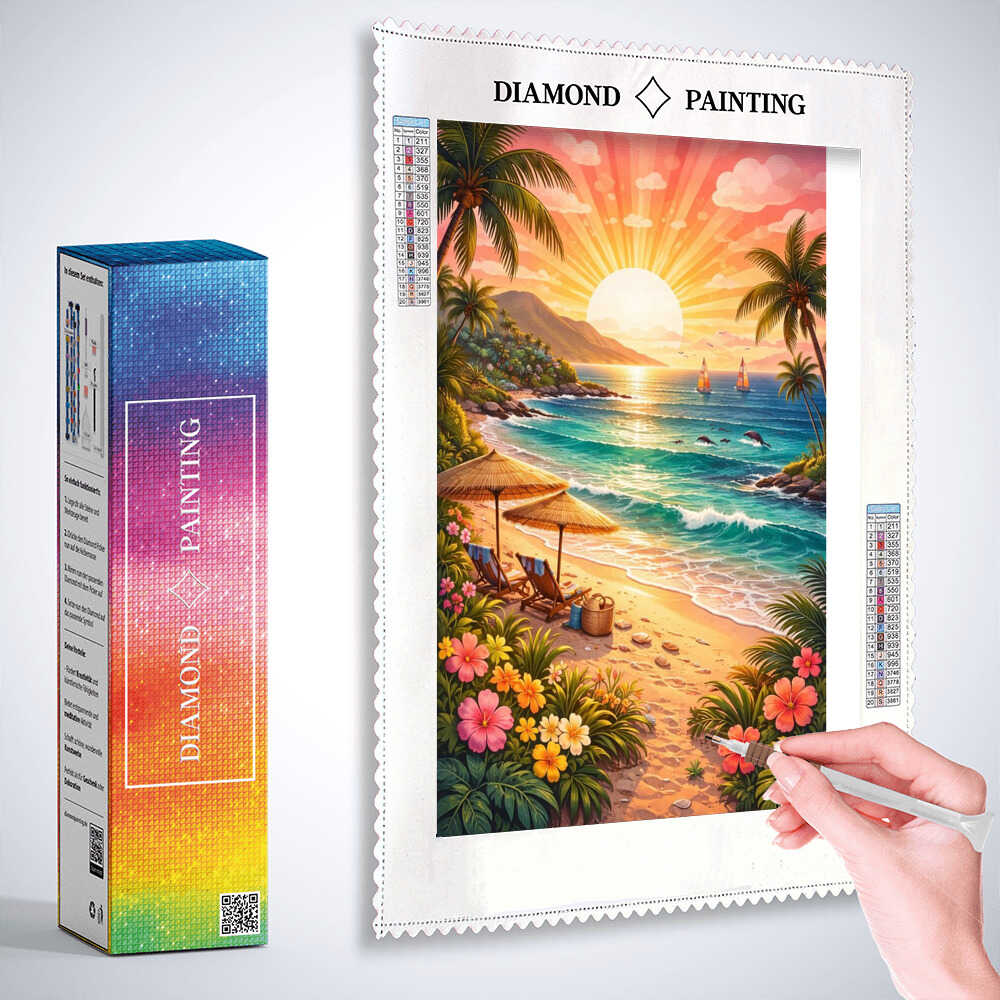 Diamond Painting - Sonnenzauber am Paradiesstrand