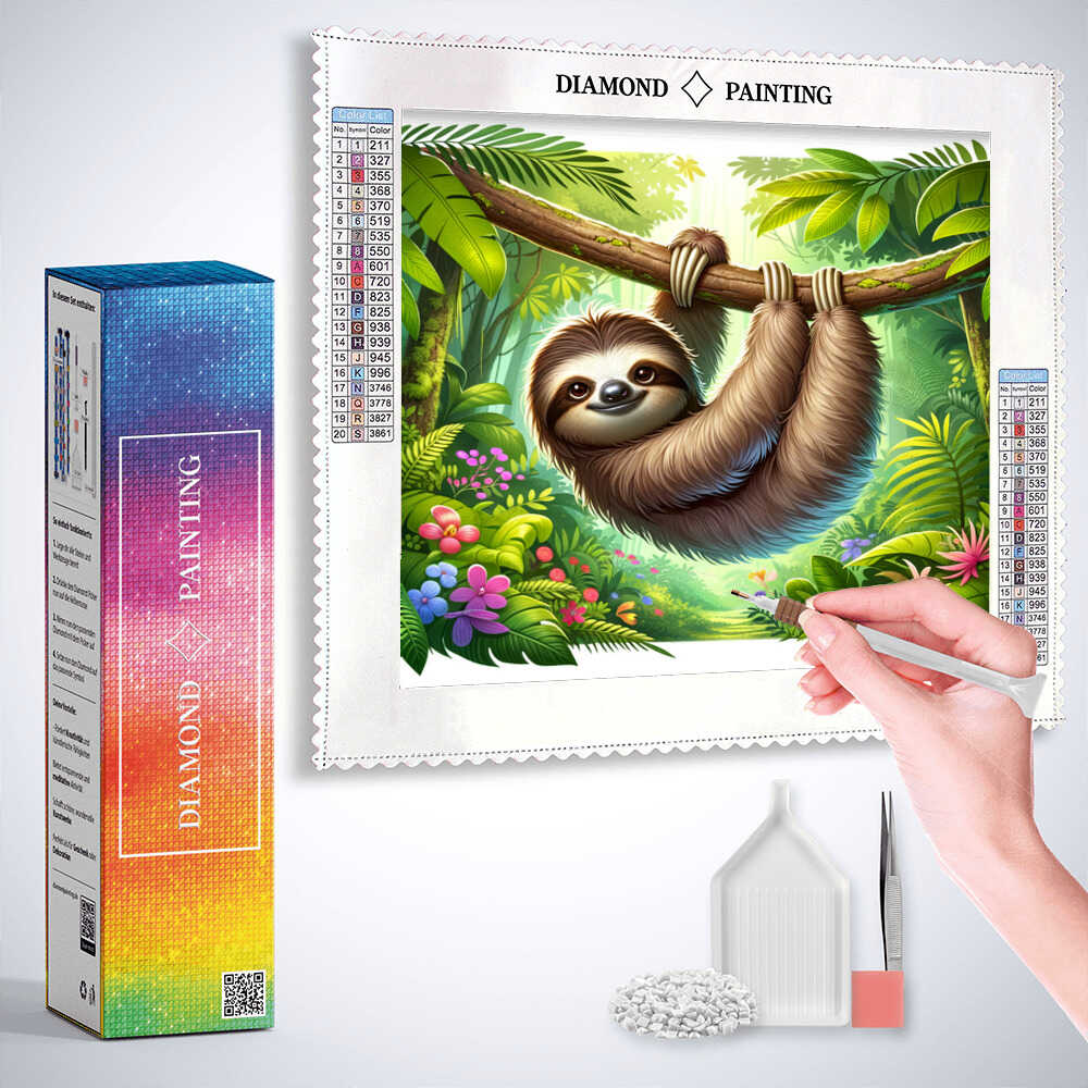 Diamond Painting - Gelassener Dschungeltraum