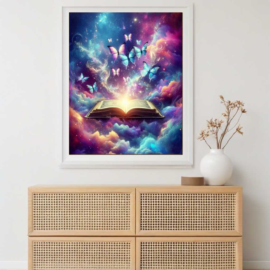 Diamond Painting - Schmetterlinge und Zauberbuch