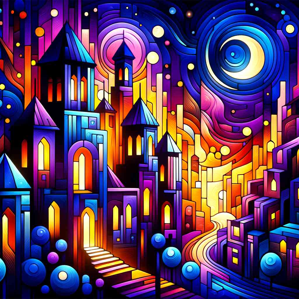 Diamond Painting - Abstrakte Stadt