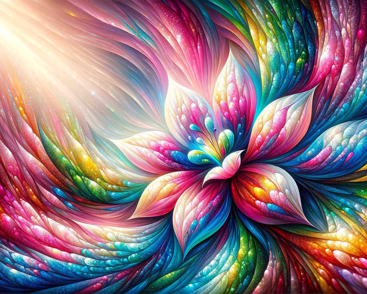 Diamond Painting - Regenbogenblume