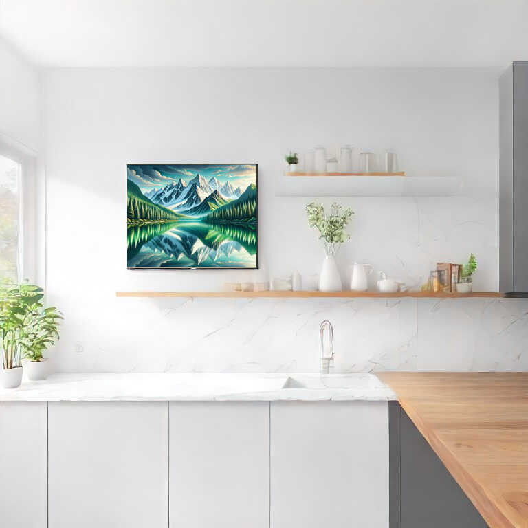 Diamond Painting - Spiegelnder Bergsee