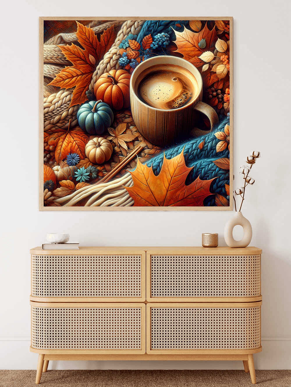 Diamond Painting - Kaffee im Herbst