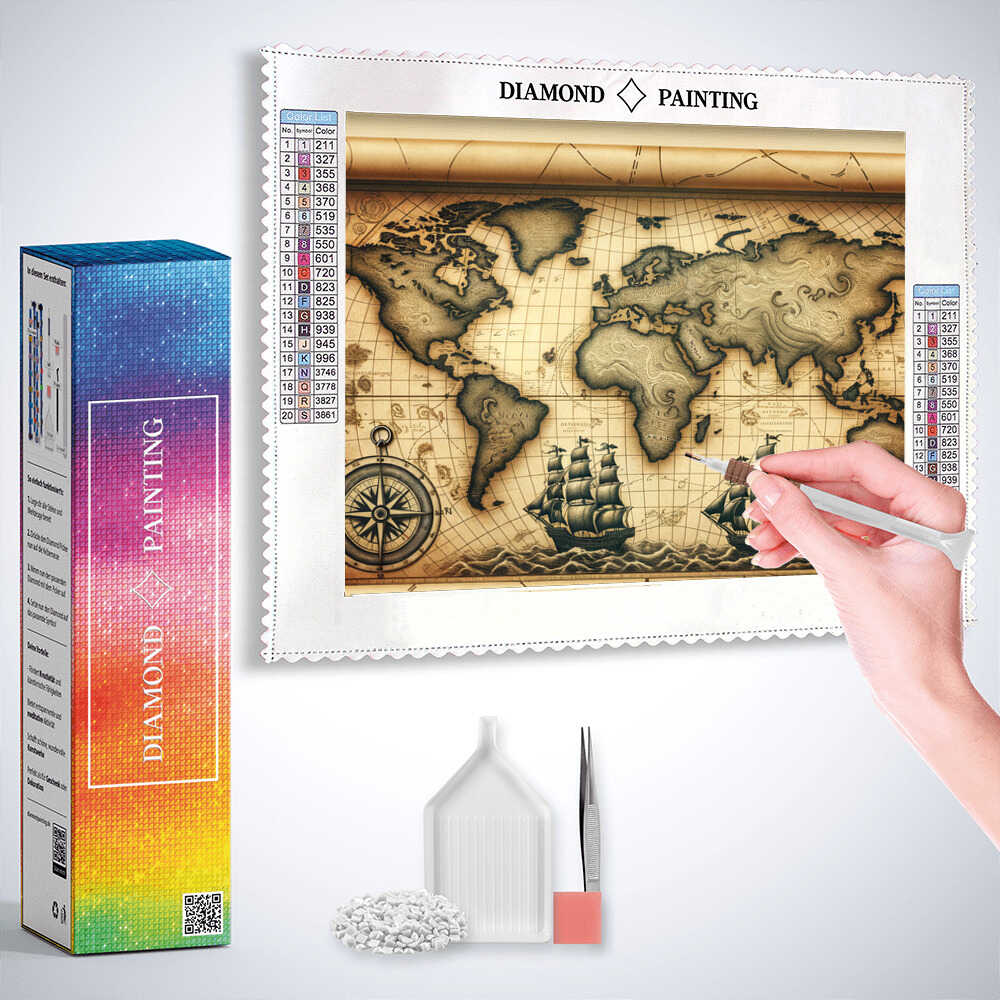 Diamond Painting - Alte Weltenmeere