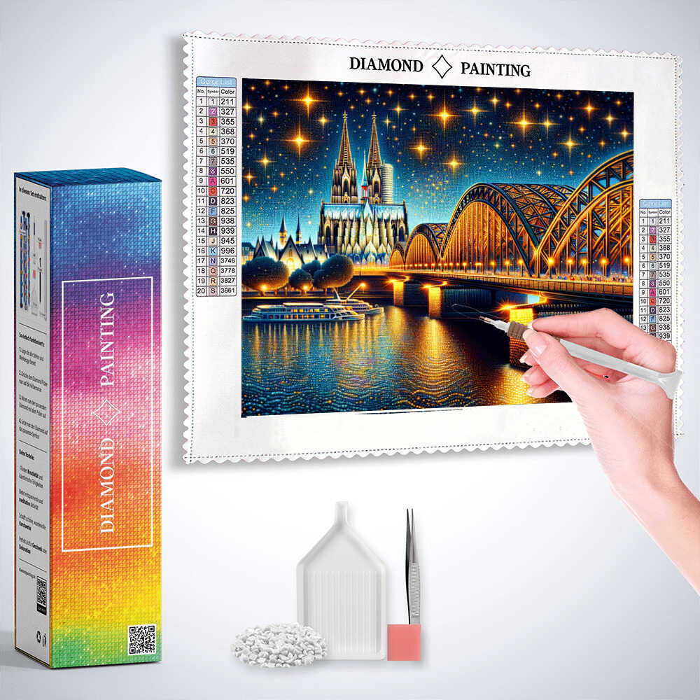 Diamond Painting - Stadtbild, Köln