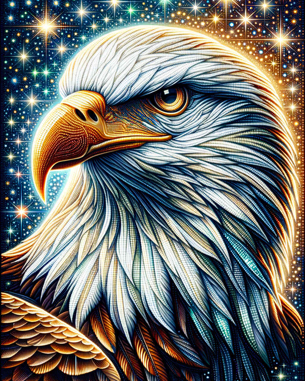 Diamond Painting - Majestätischer Adler Portrait