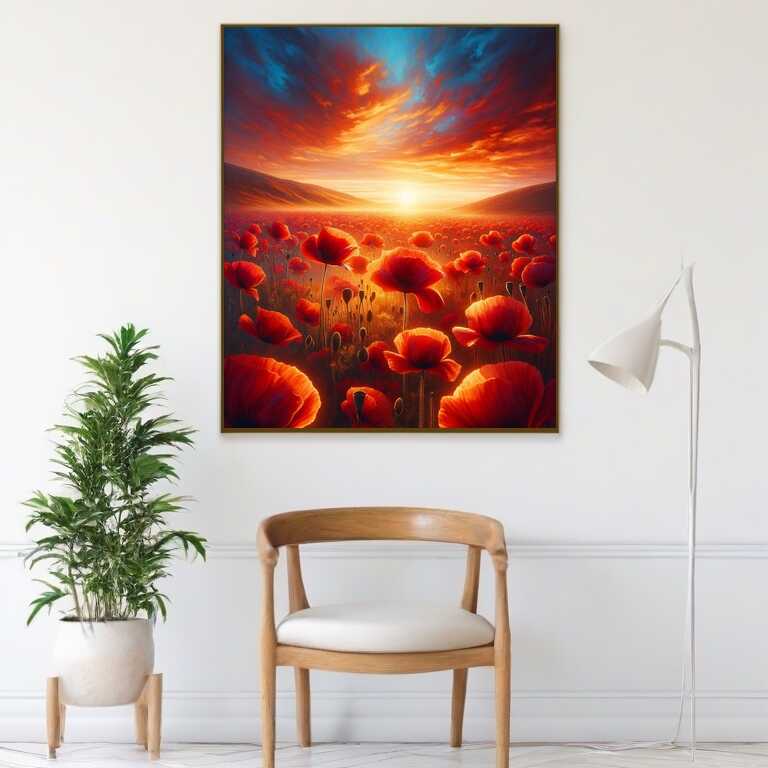 Diamond Painting - Klatschmohn im Abendrot