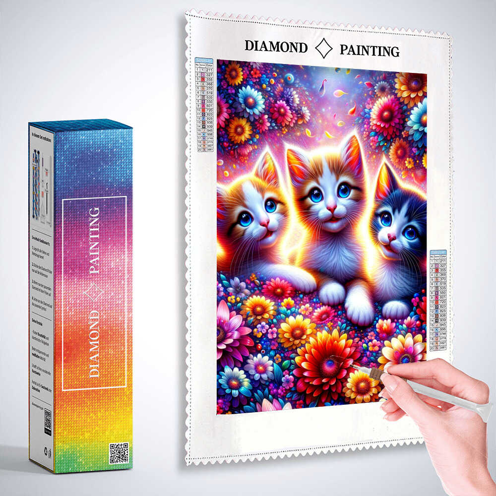 Diamond Painting - Katzentrio