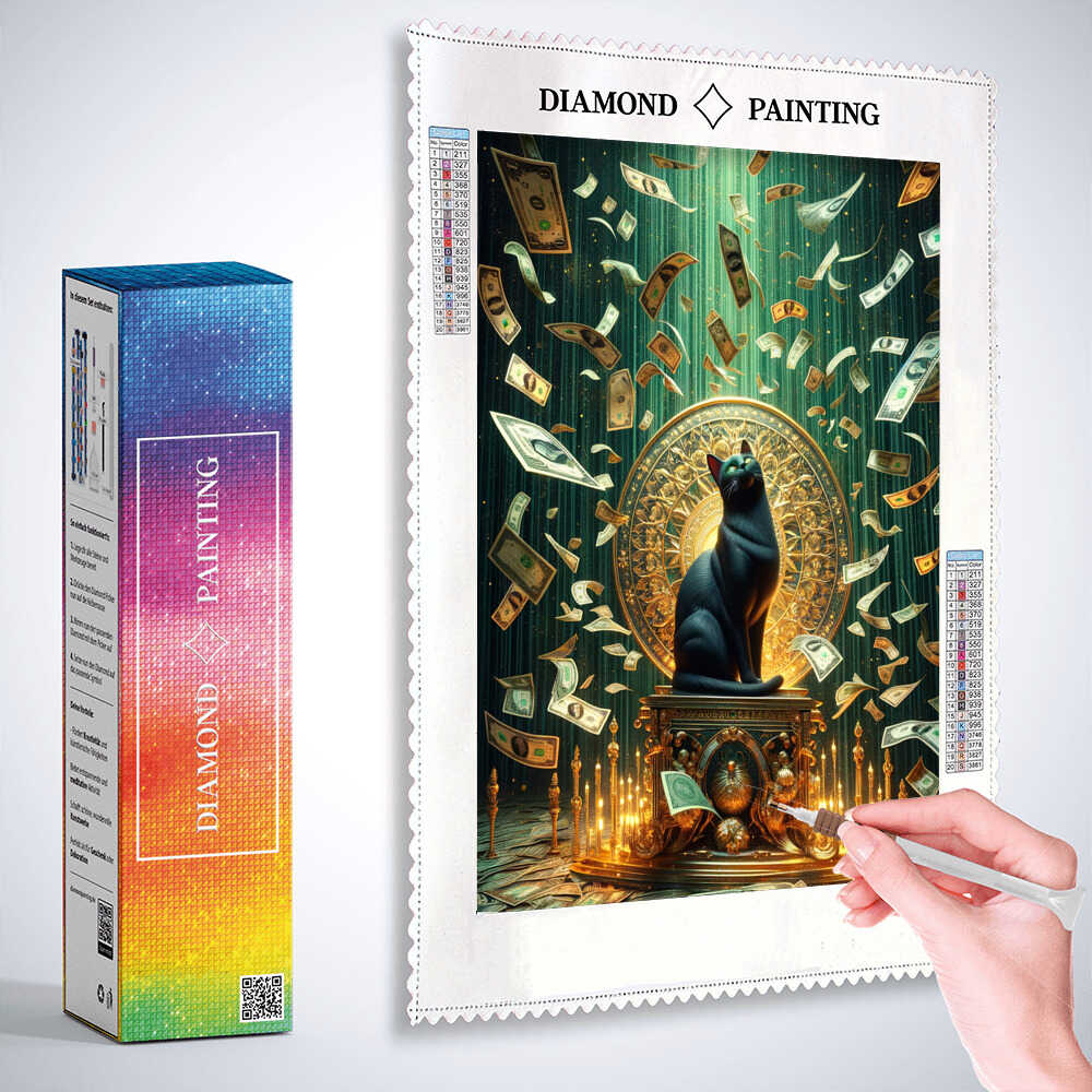 Diamond Painting - Geldregen Katze
